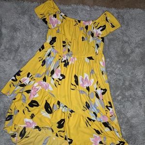 Yellow floral dress